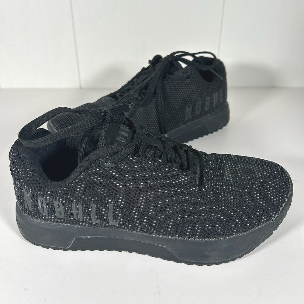 NOBULL Superfabric Trainer Low Top Training Shoes Womens 8/Mens 6.5 Blackout